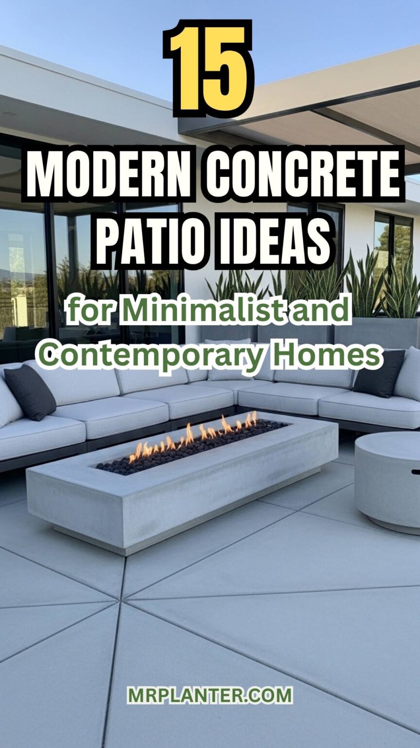 15 Modern Concrete Patio Ideas for Minimalist and Contemporary Homes