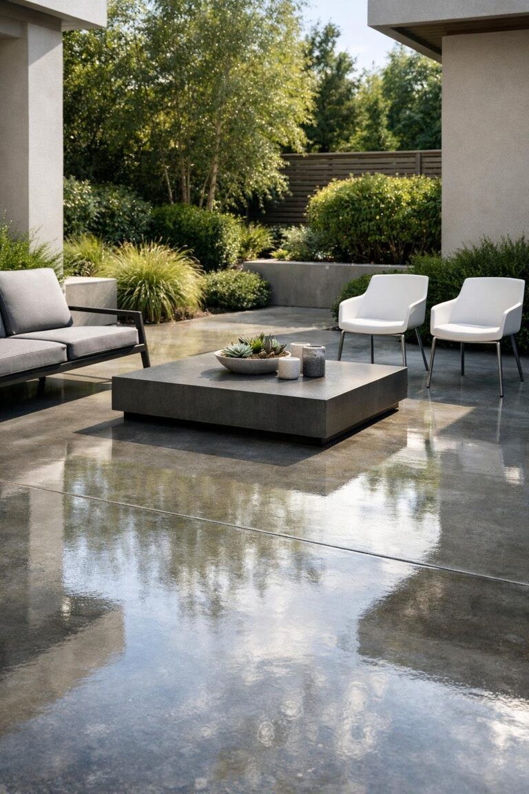15 Modern Concrete Patio Ideas for Minimalist and Contemporary Homes