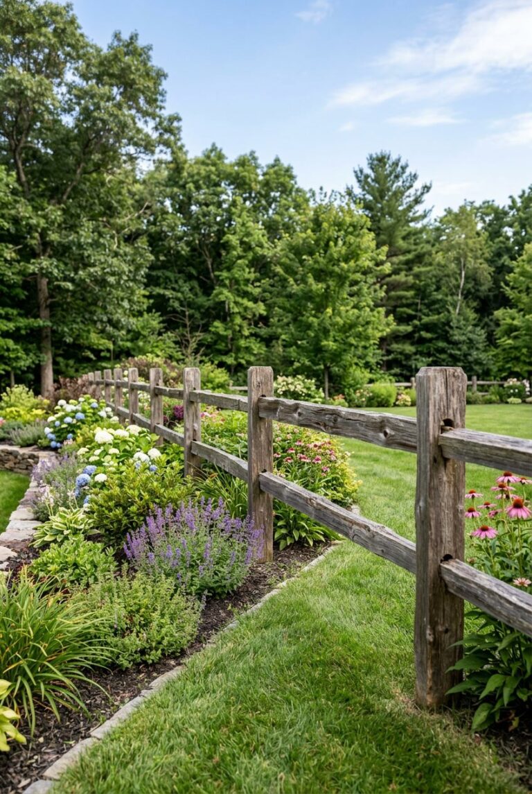 Split Rails Rustic Split Rail Fence Ideas In The Backyard: 18 Rustic Picks