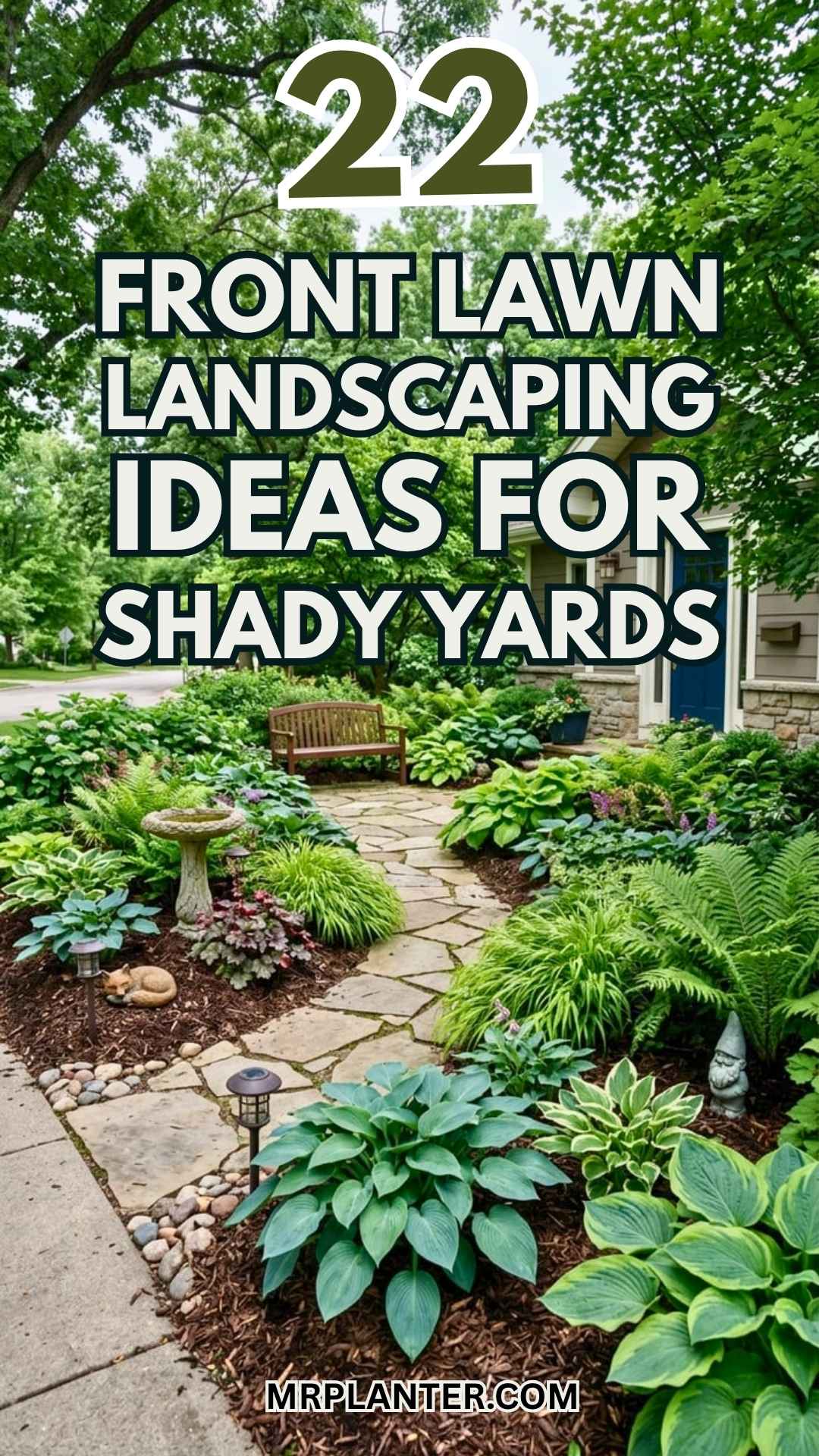 Front Lawn Landscaping Ideas For Shady Yards Where Grass Won’t Grow