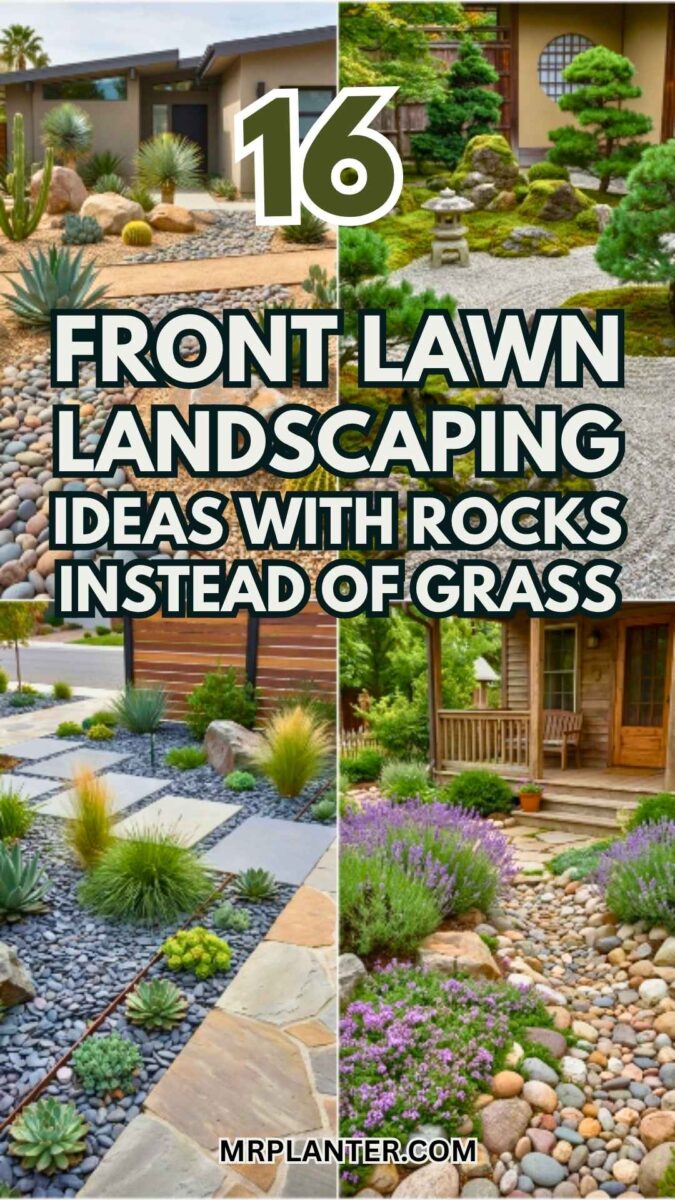 Front Lawn Landscaping Ideas With Rocks Instead Of Grass