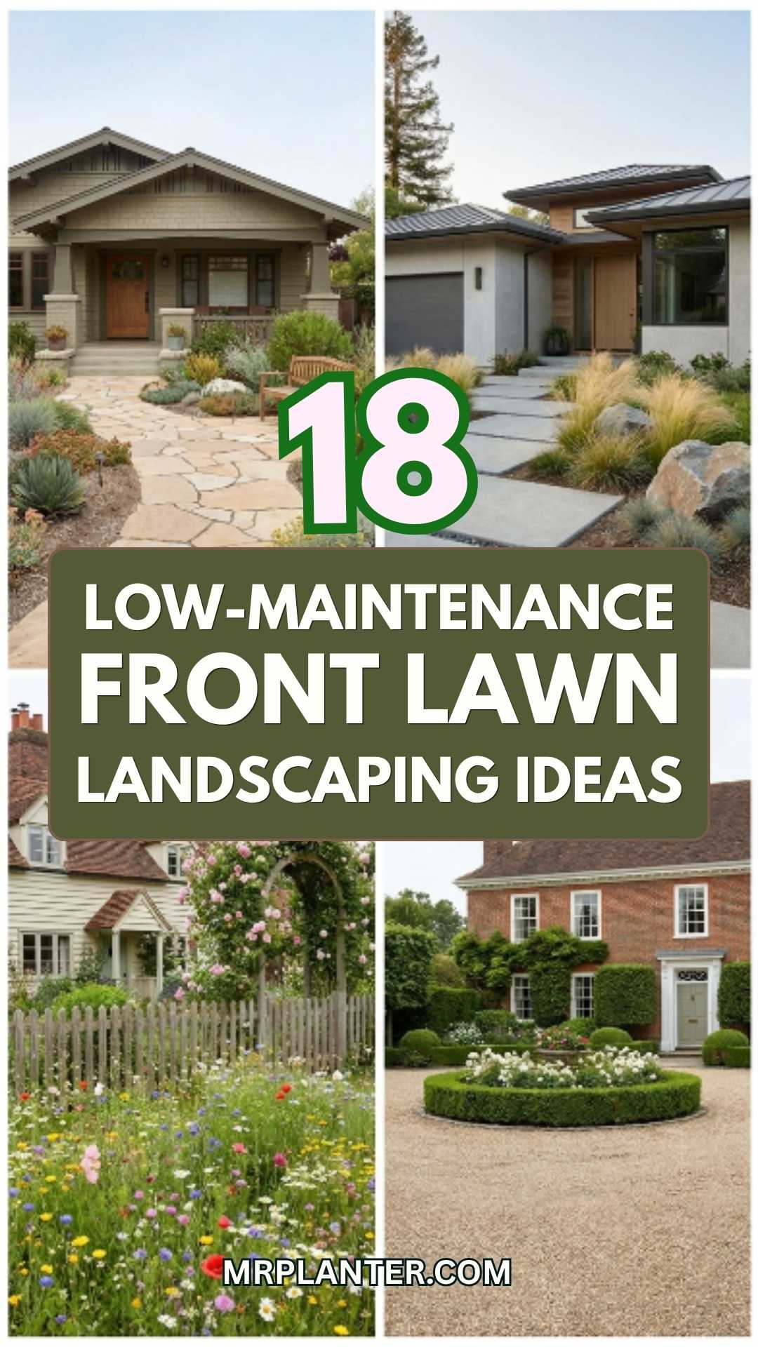 Low-Maintenance Front Lawn Landscaping Ideas