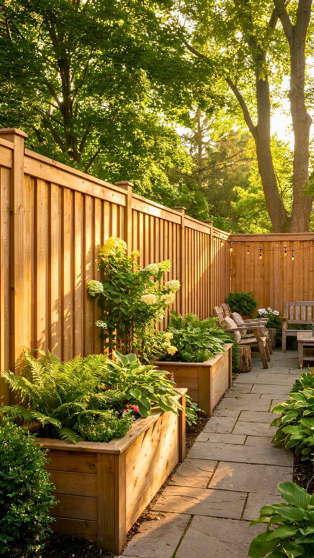 Board-And-Batten Privacy Fence In Natural Cedar
