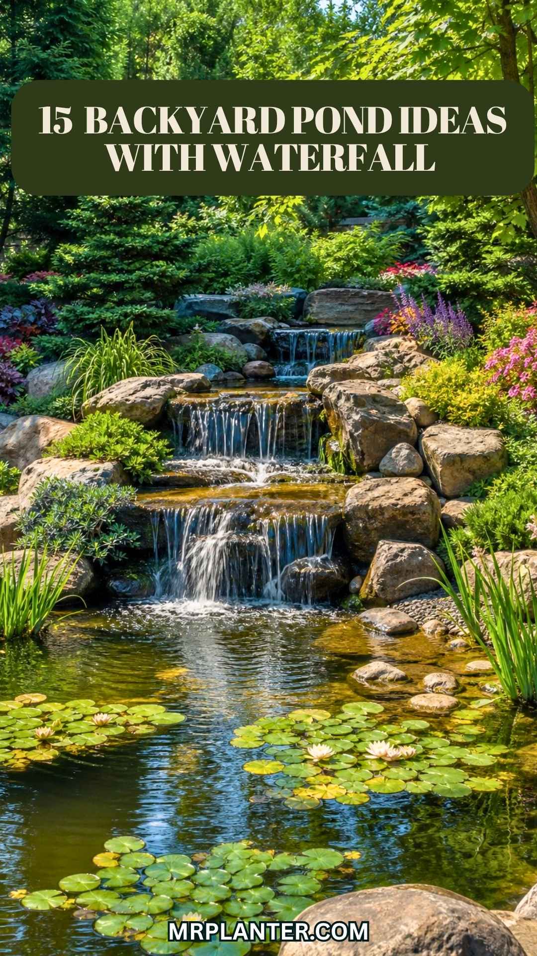 15 Backyard Pond Ideas With Waterfall For Small Yards