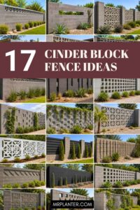 17 Cinder Block Fence Ideas For Stylish Yard Privacy Cinder Block Fence Ideas