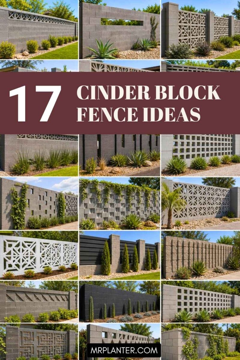 Cinder Block Fence Ideas