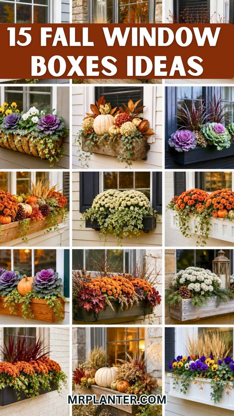 Fall Window Boxes Ideas