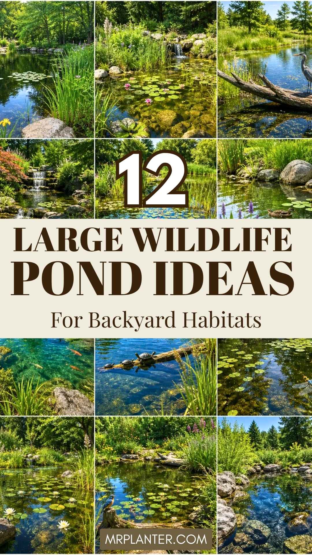 Large Wildlife Pond Ideas