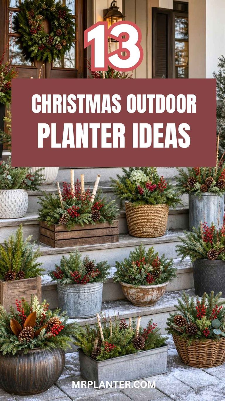 Christmas Outdoor Planter Ideas