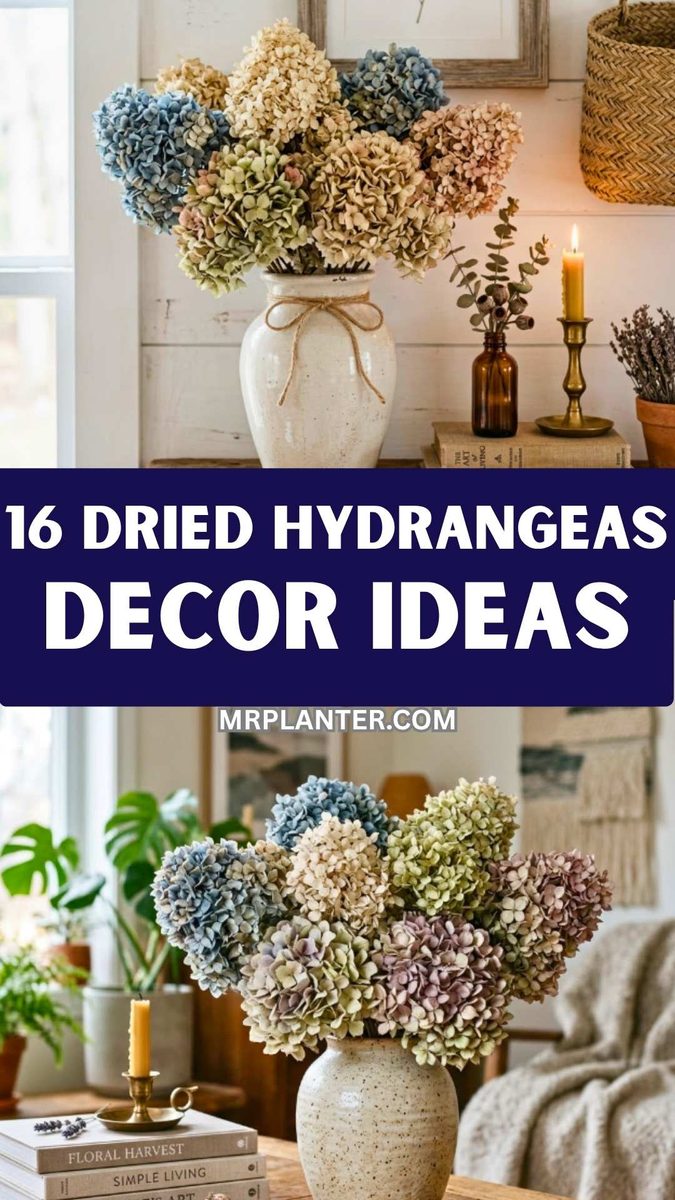Dried Hydrangeas Decor Ideas